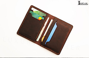 Ví Da Nam Nữ Đựng Thẻ LEALUX Mini Handmade 1