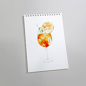 Sổ vẽ màu nước A4 giấy chuyên dụng có vân đẹp nhập từ Ý định lượng 300gsm, loang màu tốt lên màu trong tự nhiên,15 tờ/cuốn Green Art-Hàng chính hãng