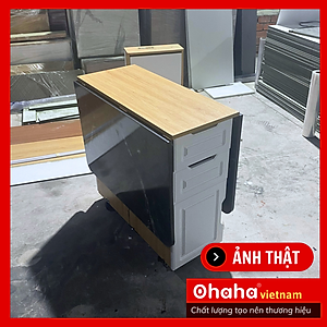 [ Kèm hình thực tế - Miễn phí giao hàng và lắp đặt tại TP.HCM] Bàn ăn thông minh xếp gọn Ohaha có bánh xe - BA026
