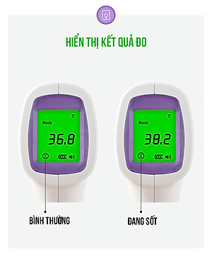 Nhiệt Kế Hồng Ngoại Bằng Nhựa ABS LCD Đo Nhiệt Độ Trán Không Tiếp Xúc