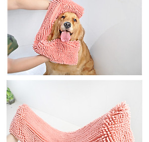 Khăn tắm chó mèo Dạng khăn bông lau mình cho thú cưng sau khi tắm Có thể làm mền đắp cho mèo