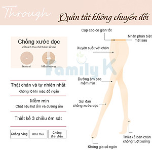 Vớ Quần tất da thật chân tự nhiên SABRINA Through mặc váy ngắn chống nắng không lộ hông đùi [VỎ NUDE MÃ MỚI]