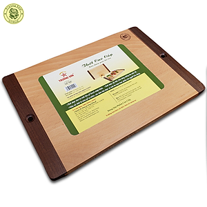 Thớt Gỗ Beech Chữ Nhật Quai Cầm Dài Kích Thước 32.5, 39 cm  - Đồ Gỗ Nhà Bếp Thương Hiệu Trường Sơn
