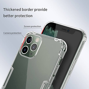 Ốp lưng silicon dẻo trong suốt cho iPhone 13 Pro hiệu Nillkin mỏng 0.6mm - hàng chính hãng