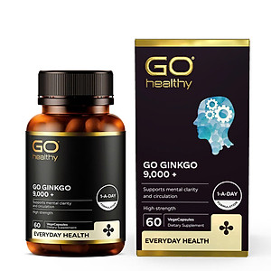 GO Ginkgo 9000+ 60 viên- Viên uống bổ não nhập khẩu chính hãng GO Healthy New Zealand