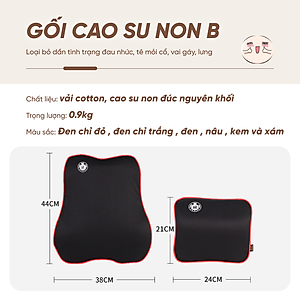 Đệm Tựa Lưng Bằng Cao Su Non Dùng Trên Xe Hơi Lucky Bobi Cao Cấp AZONE