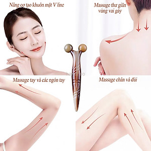 Dụng cụ lăn 3D - V Line massage nâng cơ mặt và body bằng sừng (MH825) day ấn huyệt, làm đẹp da - chăm sóc sức khỏe - HAHANCO