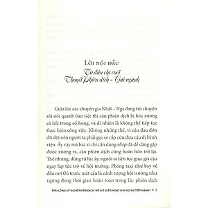 Sách Trải Lòng Về Nghề Phiên Dịch