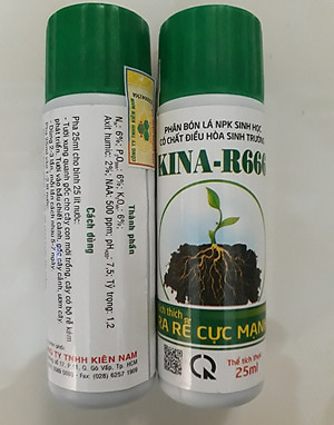 Phân bón NPK sinh học KINA R666 kích thích RA RỄ CỰC MẠNH Chai 25ml