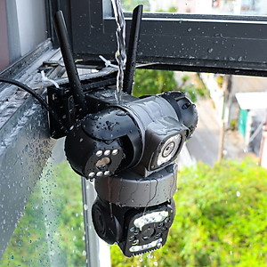 Camera wifi Yoosee Ngoài Trời 20MPX 4 Mắt 3 Màn Hình Kép Q10-28 Phiên Bản Mới 2025,Đêm Có Màu, Đàm Thoại Hai Chiều, Chống Nước Nhựa IP66, Hàng Nhập Khẩu 