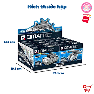 Đồ Chơi Xếp Hình Lắp Ráp Qman 42201 - Máy Bay Chiến Đấu (523 mảnh ghép) - Dành Cho Bé Trai Từ 6 Tuổi