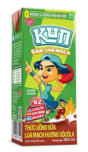 Thùng 48 Hộp Sữa SoCola Lúa Mạch KUN 180ml/hộp