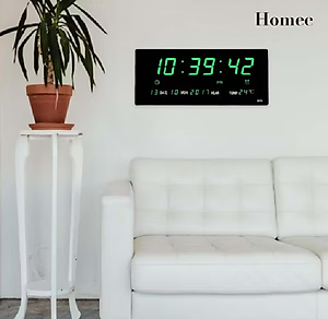 Đồng hồ điện tử treo tường có đèn LED 