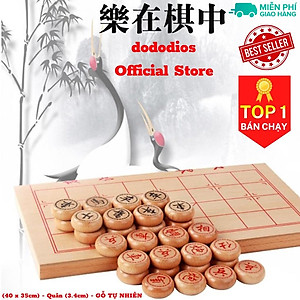 Cờ tướng bằng gỗ tự nhiên - 40 x 35 cm - Quân đường kính 3,4cm - Chính hãng dododios