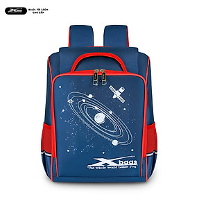 Balo Chống Gù Siêu Nhẹ Cho Bé Tiểu Học Xbags Universe XB3102 Cao Cấp,  Nhiều Ngăn Tiện Dụng, Màu Xanh Phối Đỏ Cá Tính!