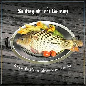 Khay Lẩu Cá Chép Om Dưa Cả Con, Có Vỉ Đáy Chống Cháy Sát, Inox  Đun Trên Mọi Loại Bếp Hàng Chính Hãng