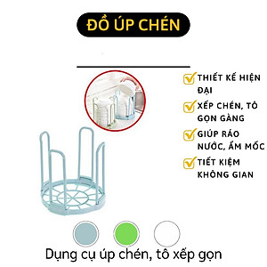 Combo 2 Kệ Úp Chén Bát Ráo Nước Tiết Kiệm Không Gian Kích Thước 14x14x15cm PaKaSa - Hàng Chính Hãng