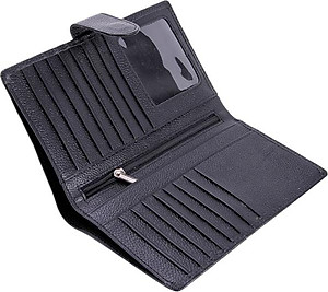 Ví Nam Dáng Đứng Huy Hoàng HT2145 (12.5 x 10 cm) - Đen