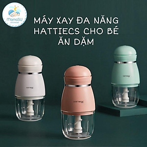 Máy xay cầm tay đa năng Hattiecs cho bé ăn dặm bản nâng cấp 6 lưỡi dao