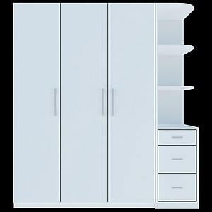 [Miễn phí vận chuyển & Lắp đặt tại TP. Hồ Chí Minh] Tủ quần áo gỗ cao cấp thiết kế thông minh 3 cánh, nhiều ngăn hộc phong cách sang trọng Ohaha - TQA032 - Màu D/Màu Trắng