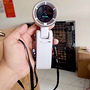 Quạt Cầm Tay Tích Điện VMF-07 5 Cấp Độ Gió Xoay 180 Độ Gấp Gọn Tặng Kèm Dây Đeo Cổ Tiện Lợi