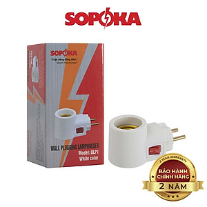 Đui đèn liền phích SOPOKA ĐLP123 có công tắc tiện lợi, an toàn
