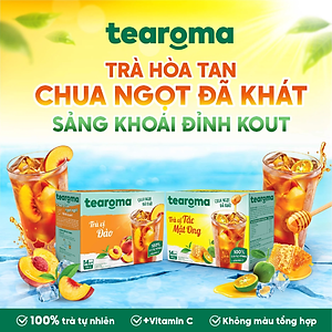 [MUA 3 TẶNG 1] Trà Tearoma hòa tan vị Tắc mật ong hộp 196g (14 gói x 14g)