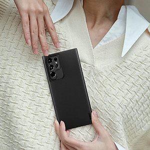 Ốp lưng nhám chống sốc siêu mỏng 0.3mm cho Samsung Galaxy S22 Ultra hiệu Memumi có gờ bảo vệ camera - Hàng nhập khẩu