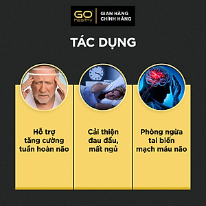 GO Ginkgo 9000+ 30 viên- Viên uống bổ não nhập khẩu chính hãng GO Healthy New Zealand