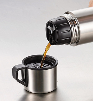 Bình inox giữ nhiệt 2 in1 Pearl Metal Basic Double - Hàng nội địa Nhật Bản |#nhập khẩu chính hãng|