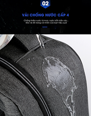 Balo Nam Tích Hợp Khóa Chống Trộm Cao Cấp Teement, Chống Rạch, Chống Nước, Chống Xước Thời Trang Phong Cách Mới - Hàng Chính Hãng