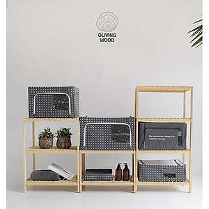 Kệ Để Lò Vi Sóng 2 Tầng Morning House Dài 60cm x Cao 46cm- Gỗ Cao Su Chắc Chắn Chịu Lực 30kg