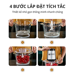 Máy xay thịt đa năng Mishio MK-135 1,8L - Hàng chính hãng