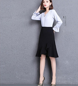 Chân váy đuôi cá tà chéo sang trọng