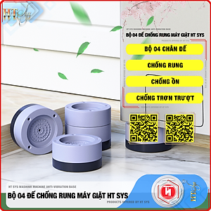 Bộ 04 chân đế cao su đa năng - HT SYS - Đế chống rung máy giặt - Đế chống ồn máy giặt, máy sấy,tủ lạnh, bàn ghế - Giao màu ngẫu nhiên