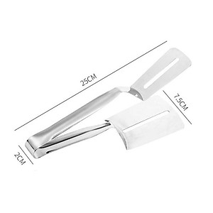 Kẹp inox gắp thức ăn - xẻng lật thực phẩm chiên đồ ăn bằng inox 304