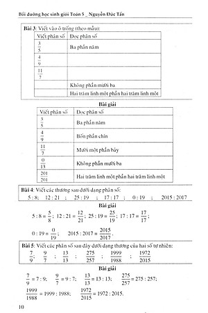 Sách Bồi Dưỡng Học Sinh Giỏi Toán Lớp 5 Theo Chuyên Đề Phân Số - Tỉ Số