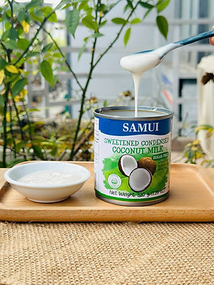 Sữa đặc thuần chay từ dừa không đường SAMUI 320gr sweetened Condensed coconut milk Sugar free
