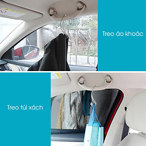 Móc treo đồ sau ghế ô tô chất liệu thép không han rỉ, cứng, chịu lực tốt TÂM LUÂN Chổi lau tẩm dầu - Hàng chính hãng
