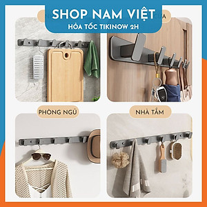 Móc Treo Quần Áo Dán Tường Nhôm Không Gian Cao Cấp