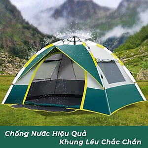 Lều Dã Ngoại Cắm Trại Du Lịch Tự Động 4-5 người, Chống Muỗi, Chống Nước, Chống Nắng Cao Cấp, Tự Bung
