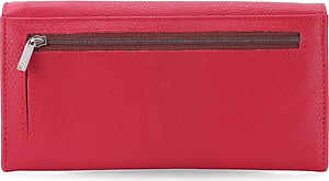 Ví nữ da bò cao cấp Huy Hoàng 3 gấp lửng màu đỏ đô HT3167