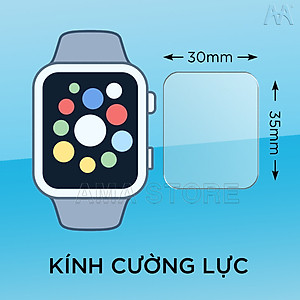 Kính Cường Lực Đồng hồ Thông minh Q12, Q15, Q12B, D06S, LT31, DH11, G2, A28, DS60, M80, Q16S, K10 Kích thước 30mm x 35mm Hàng nhập khẩu