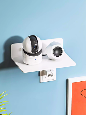 Kệ treo kim loại Dola Home để máy chiếu, camera, bộ phát WiFi, loa, bàn phím không cần khoan đục có lỗ đi dây điện.