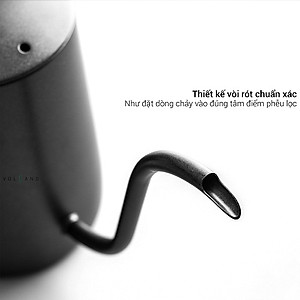 Ấm bình rót nước nóng pha cà phê bằng inox, cán gỗ CAFE DE KONA