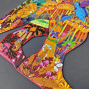 Bộ tranh xếp hình ghép hình puzzle Mideer 280 mảnh ghép 04 chủ đề - Thế giới khủng long - Vỏ sò cá heo - Voi khổng lồ và Tê giác