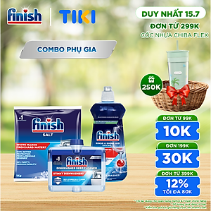 Combo phụ gia: Nước làm bóng 500ml + Dung dịch vệ sinh máy 250ml + Muối rửa chén bát 1kg