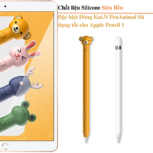 Case Bảo Vệ Cho Apple Pencil 1/ Apple Pencil 2 Kai.N PenAnimal_ Hàng Chính Hãng