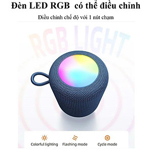 Loa Bluetooth Hoco HC30 Led RGB Bản Nâng Cấp Pin 1800mAh, Bluetooth V5.4, hỗ trợ thẻ nhớ TF, cắm USB phát nhạc - Hàng chính hãng