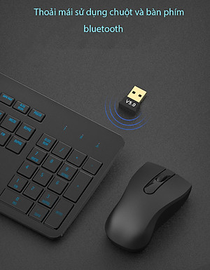 USB BLuetooth 5.0 RiBi USB Dongle - Dùng cho PC, Laptop - Kết nối với tai nghe, loa bluetooth, chuột không dây, gamepad - Hàng chính hãng
